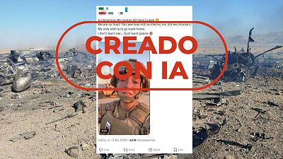 No es una soldado estadounidense llorando en Ir�n, es un v�deo creado con IA