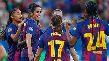 La celebraci�n del segundo gol de FC Barcelona