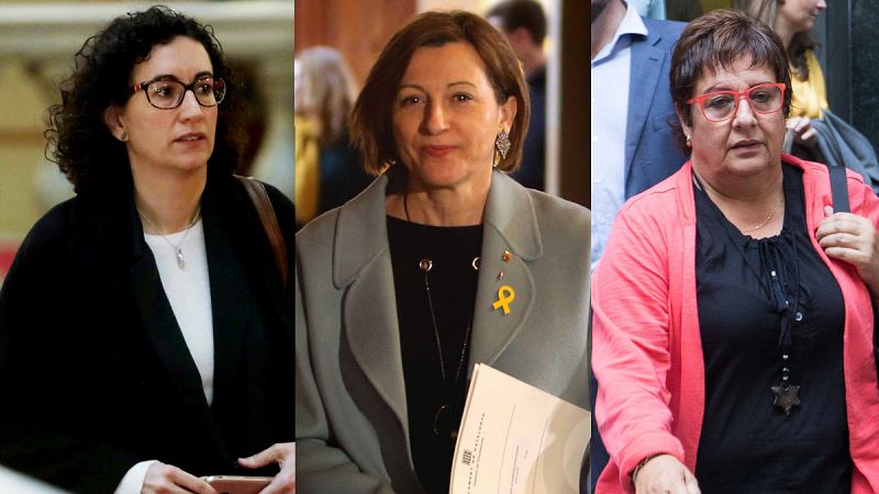 Las diputadas de ERC Forcadell, Rovira y Bassa renuncian a sus escaños