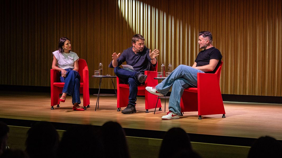 El portaveu d'ERC al Congr�s, Gabriel Rufi�n, i l'eurodiputada de Podem Irene Montero presenten a Barcelona la proposta per un front d'esquerres