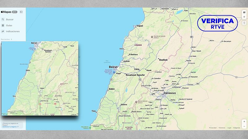 Apple Maps oculta pueblos de Líbano desde antes de la guerra y no aclara por qué