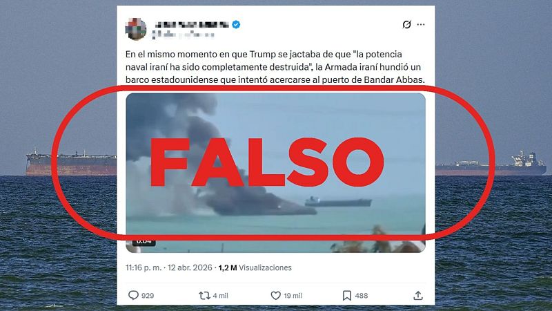 No es un v�deo actual de un barco estadounidense ardiendo en el estrecho de Ormuz