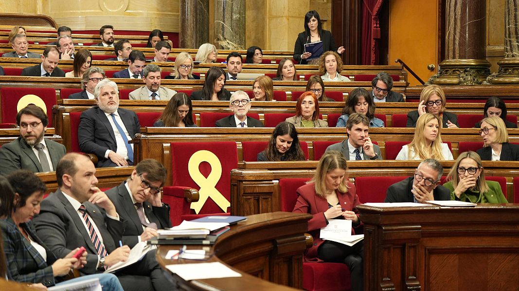 La l�der d'Alian�a Catalana, S�lvia Orriols, interv� a la sessi� de control del ple del Parlament  (ACN | Miquel Codolar)