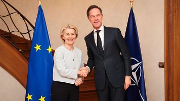 Mark Rutte y Von der Leyen se re�nen para debatir sobre el apoyo a Ucrania y la mayor fabricaci�n material de defensa