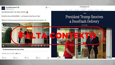 No es un reparto real de comida r�pida en la Casa Blanca, es un acto pol�tico planeado