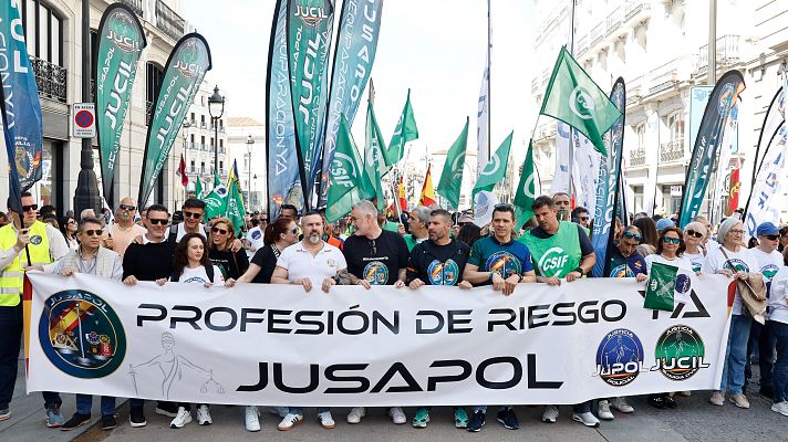 Polic�as y guardias civiles piden en Madrid jubilaciones dignas y ser profesi�n de riesgo