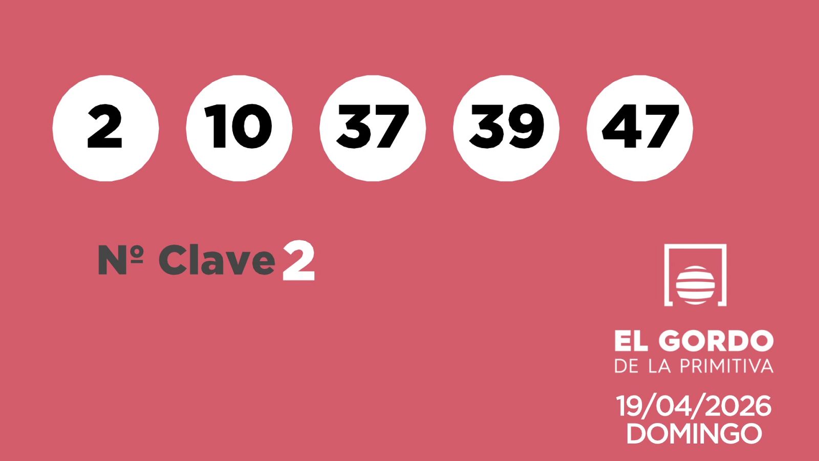 Sorteo de la Lotería Gordo de la Primitiva del 19/04/2026 - Ver ahora