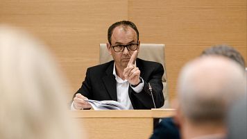 El jefe de climatolog�a de AEMET en la Comunidad Valenciana, Jos� �ngel N��ez Mora, en la comisi�n de investigaci�n en el Congreso de la dana