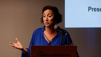 La consellera d'Economia i Finances, Al�cia Romero, en la presentaci� de la proposta del Consorci d'Inversions
