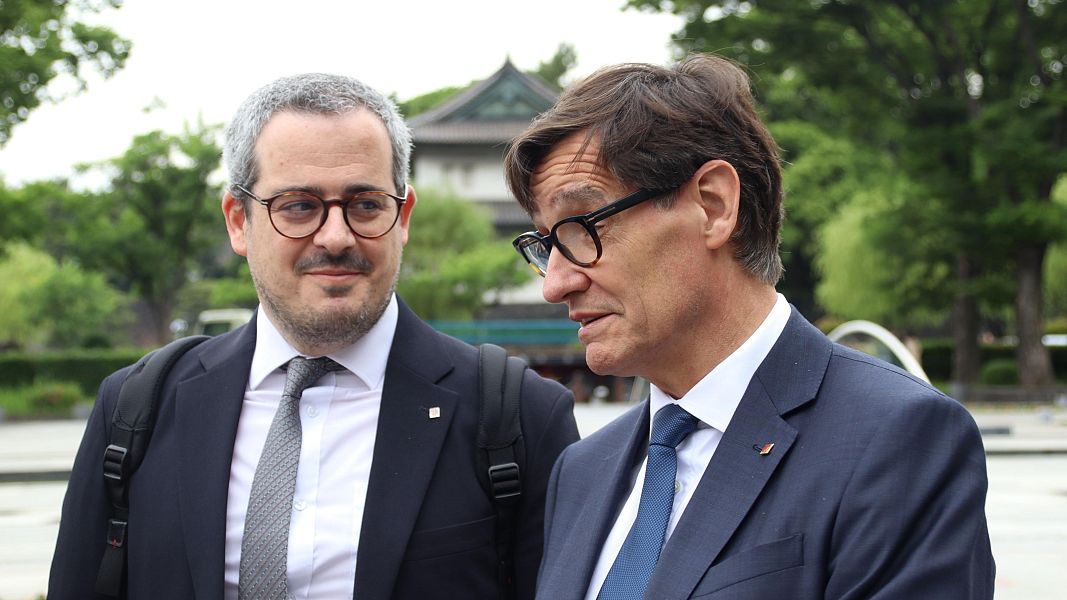 El president de la Generalitat, Salvador Illa, i el seu cap de gabinet, Eduard Rivas