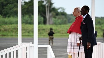 El papa Le�n XIV ha llegado este martes a Guinea Ecuatorial, la cuarta y �ltima etapa de su viaje a �frica