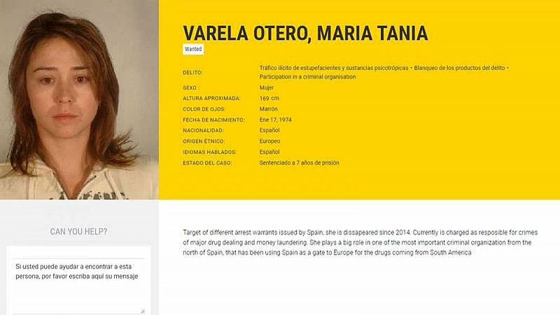Detenida la narcotraficante Tania Varela, la única mujer entre los fugitivos más buscados por Europol
