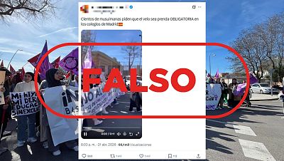 No son musulmanas pidiendo el uso del velo obligatorio en los colegios de Madrid, es una protesta contra el racismo