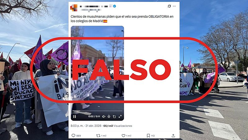 No son musulmanas exigiendo el uso de velo obligatorio en los colegios de Madrid, es una protesta contra el racismo