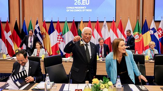 Segunda jornada de la cumbre de l�deres europeos en Chipre