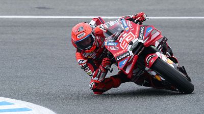 Ca�da y victoria de Marc M�rquez en la carrera sprint del Gran Premio de Espa�a de MotoGP