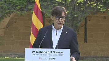 Declaraci� institucional del president de la Generalitat, Salvador Illa, en el marc de les jornades de treball que celebra el Govern a M�n Sant Benet