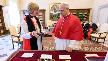 El papa Le�n XIV y Sarah Mullally en el Vaticano