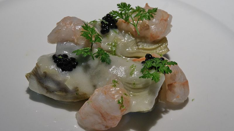 Receta de alcachofas con beurre blanc y cigalitas de MasterChef 14