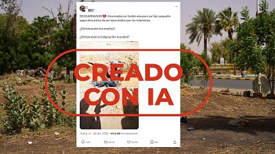 No son una madre y su hijo en Sud�n "antes de ser ejecutados por los islamistas", es IA