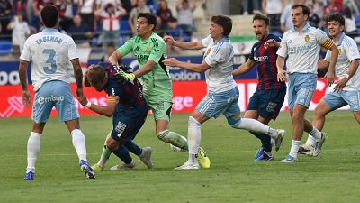 13 partidos de sanci�n al portero del Zaragoza Esteban Andrada por su pu�etazo a Jorge Pulido, del Huesca