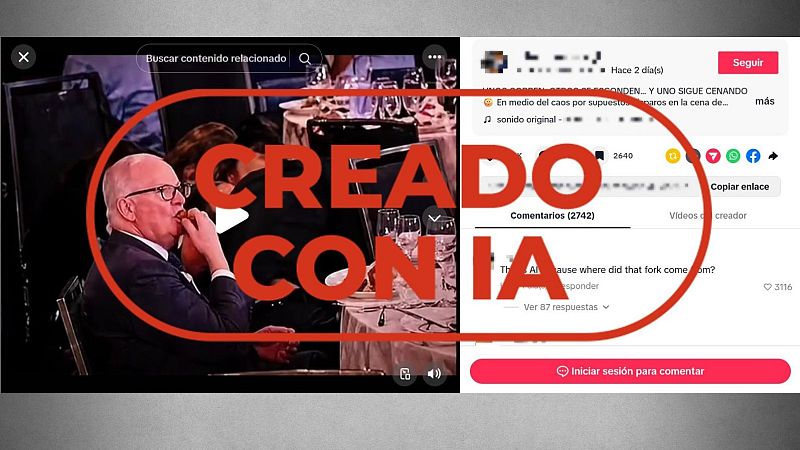 Este vídeo del hombre que siguió comiendo en el intento de atentado contra Trump está creado con IA