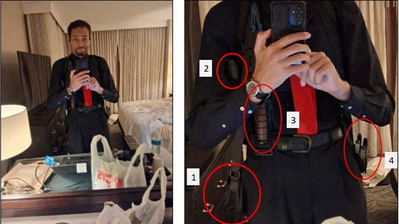 El detenido por el ataque fallido contra Trump posó armado en un selfi media hora antes