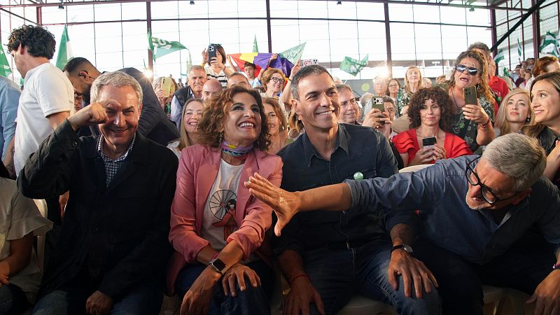 S�nchez y Zapatero arropan a Montero en el arranque de campa�a en Andaluc�a: "Hay partido y lo vamos a ganar"