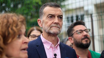 El candidato de Por Andaluc�a a la Presidencia de la Junta, Antonio Ma�llo, en un acto de este s�bado.