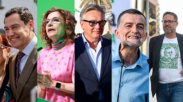 Los candidatos a la Junta de Andaluc�a que participar�n en el debate de RTVE