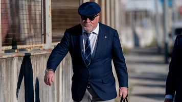 El excomisario Jos� Manuel Villarejo en las inmediaciones de la Audiencia Nacional en San Fernando de Henares