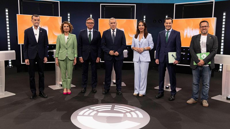 El debate electoral de RTVE en Andalucía lidera con un 15,2% de cuota en La 1 y Canal 24 horas