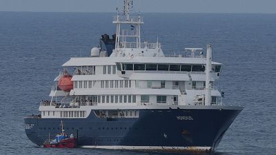 El crucero�MV Hondius, con un brote de hantavirus, que deja ya tres muertos.