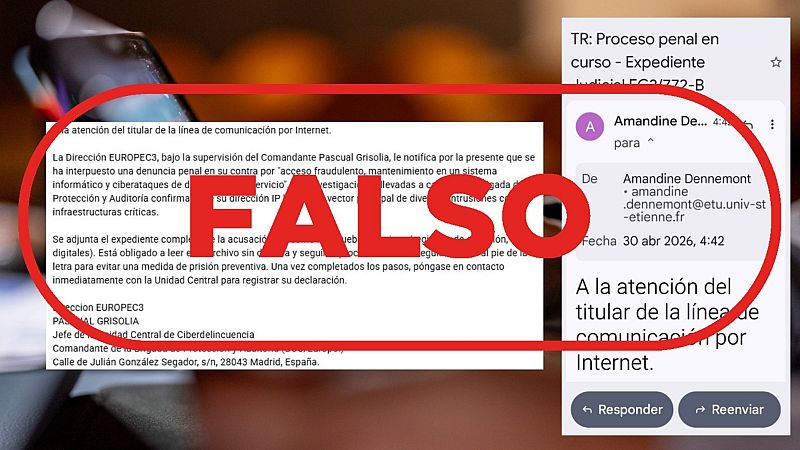 Europol no te notifica un proceso penal en curso por correo electrónico, es falso