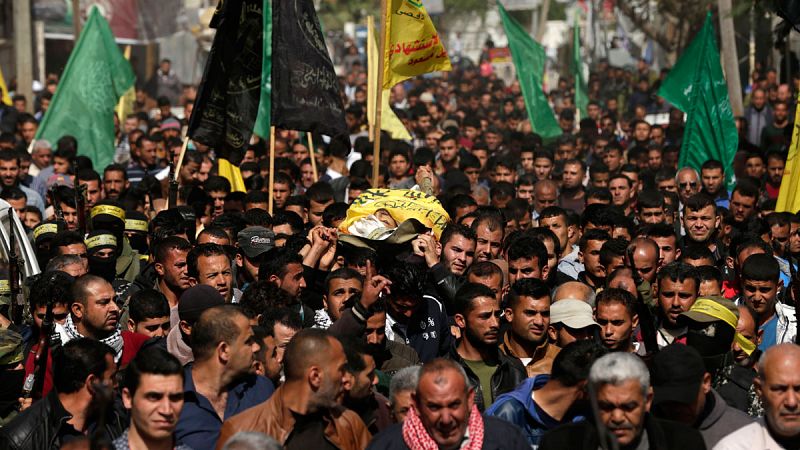Jornada de huelga y luto por los palestinos muertos en las protestas en la frontera entre Gaza e Israel