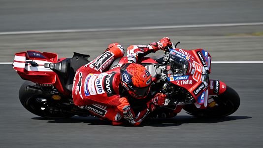 M�rquez se ha ca�do en la carrera al sprint en Le Mans.
