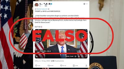 No es Trump alertando de la "vuelta de restricciones" por el hantavirus, es un v�deo de 2023