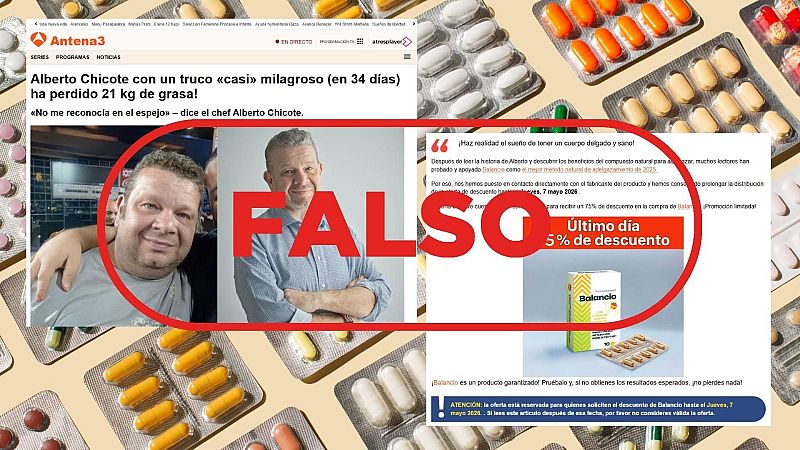 Alberto Chicote no promociona estas c�psulas quemagrasas, es una web fraudulenta