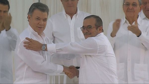 Firma de acuerdo paz gobierno Colombia y FARC