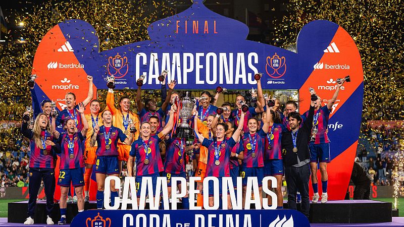 El Barcelona revalida el título de la Copa de la Reina tras vencer al Atlético de Madrid y aspira al triplete
