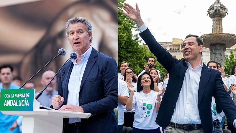 El l�der del PP, Alberto N��ez Feij�o, y el candidato popular a la reelecci�n a la Presidencia de la Junta de Andaluc�a, Juanma Moreno, han cerrado la campa�a electoral en actos separados.