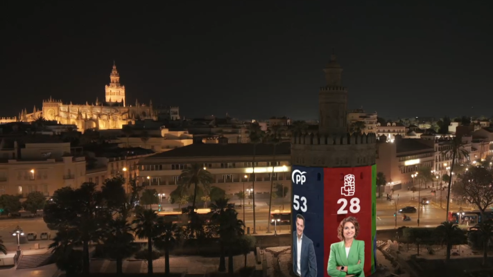 La Torre del Oro como t�tem de datos en las elecciones Andaluzas