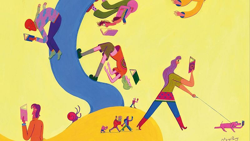 Jonathan Coe, Kevin Johansen, Liniers, Maitena, Bob Pop y David Safier, en la 85 � Feria del Libro de Madrid
