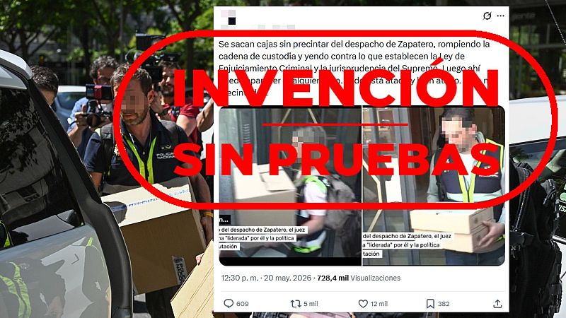 Esta caja sin precinto no prueba que se haya roto la cadena de custodia en el registro a Zapatero