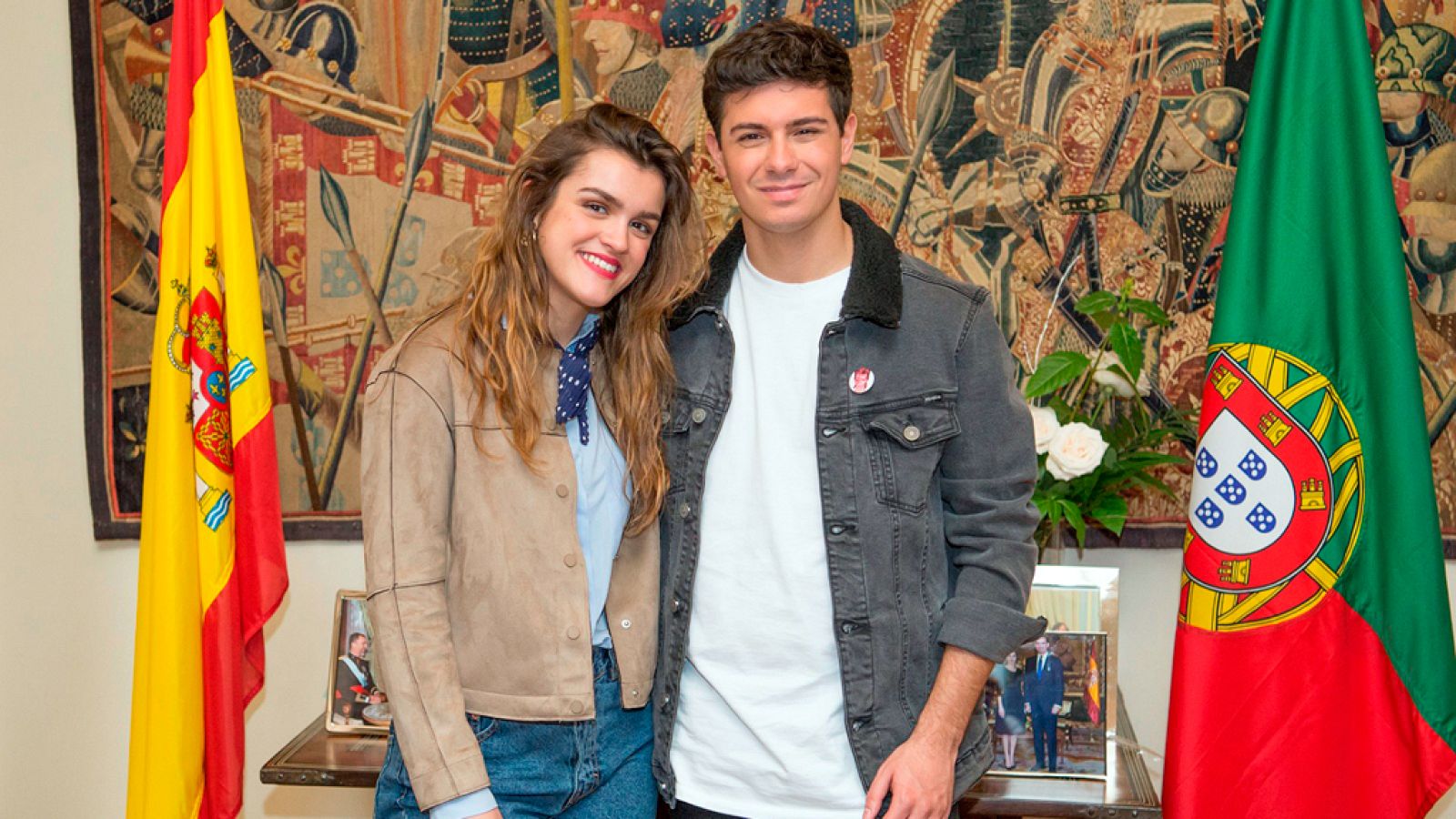 Amaia y Alfred, recibidos por el embajador de Portugal en España