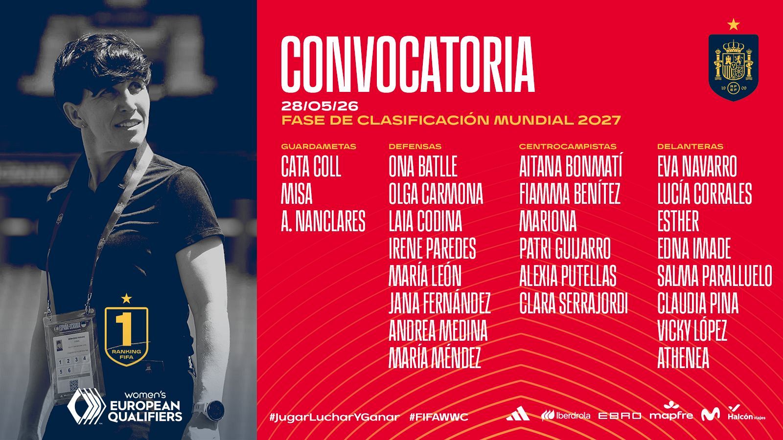 Clasificación Mundial 2027: Aitana Bonmatí regresa a la selección - Fútbol | Ver