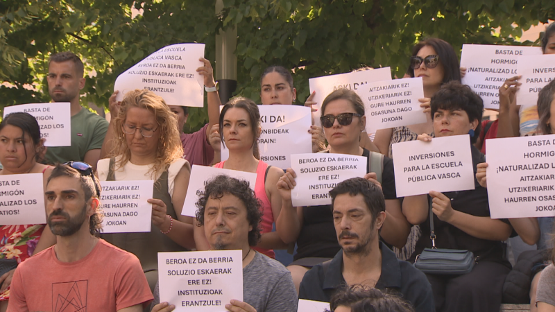 Las AMPAS de colegios públicos de Bilbao protestan por las altas temperaturas que se registran en las aulas