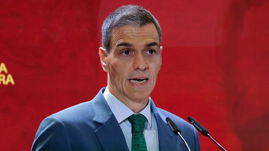 El presidente del Gobierno, Pedro S�nchez, interviene en la presentaci�n del Plan Nacional de Acci�n Cultural en el Exterior, este viernes en el Instituto Cervantes, en Madrid.