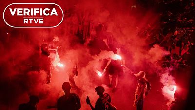 Bulos y desinformaci�n sobre los disturbios en Par�s tras la victoria del PSG en la Champions