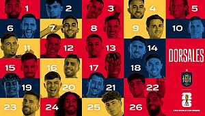 Del '1' de David Raya al '26' de Borja Iglesias, los dorsales de la selecci�n espa�ola para el Mundial